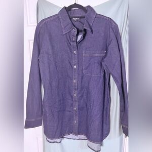 NWT Buffalo David Bitton Indigo denim Button Down Shirt.